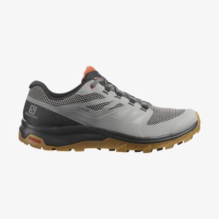 Salomon OUTLINE GORE-TEX Mens Hiking Shoes Grey UK BQUC